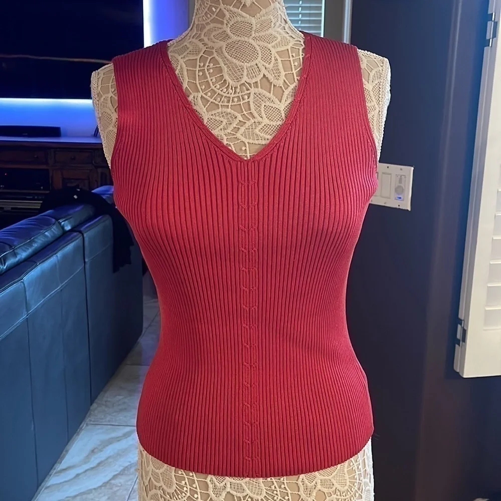 JONES New York, burnt orange tank top - Picture 3 of 11